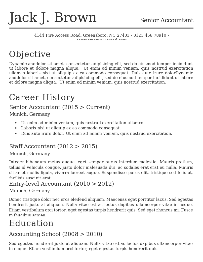 The Conservative CV – Vorschau